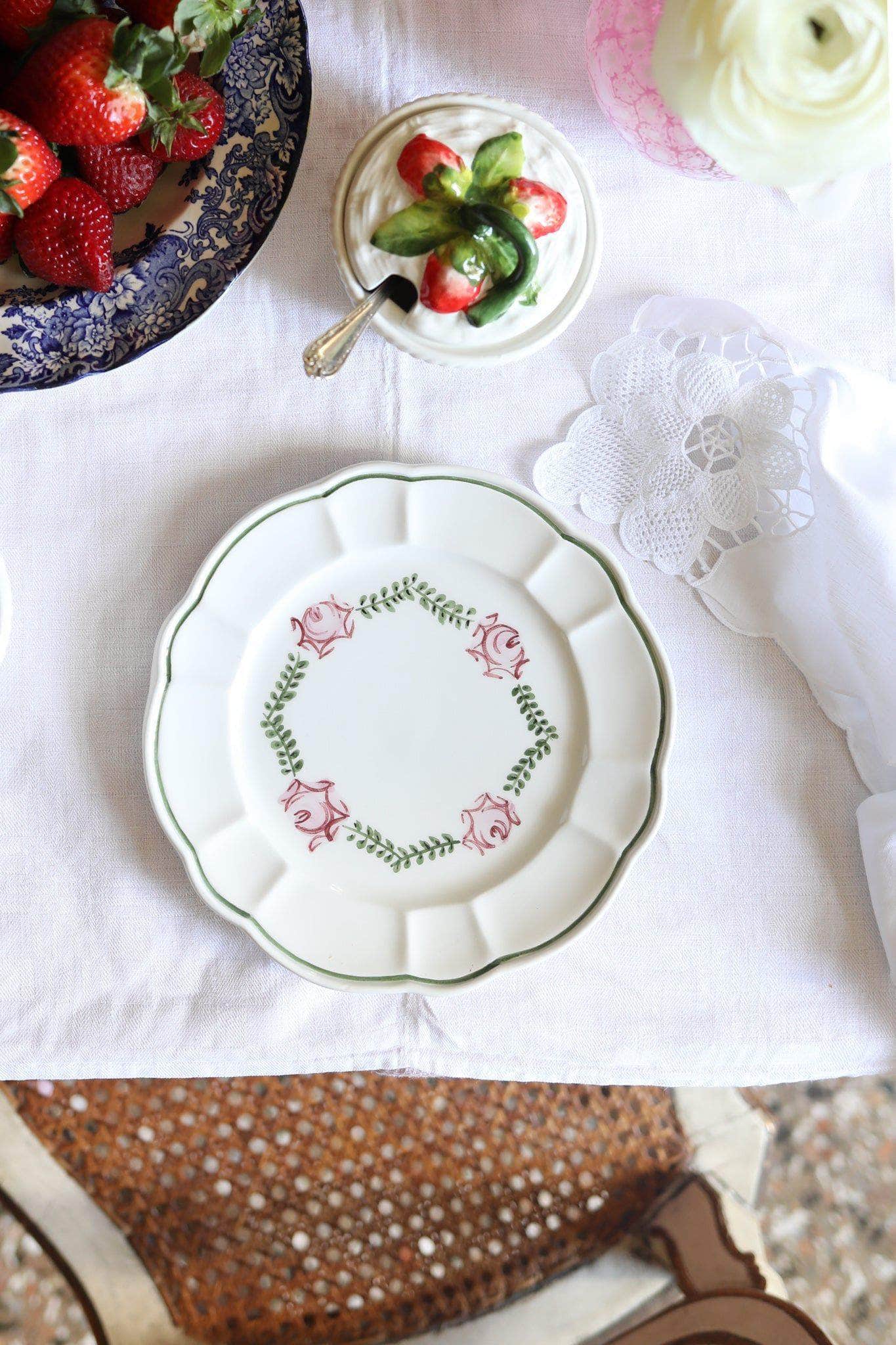 Eden Side Plate, Green, Set Of 4