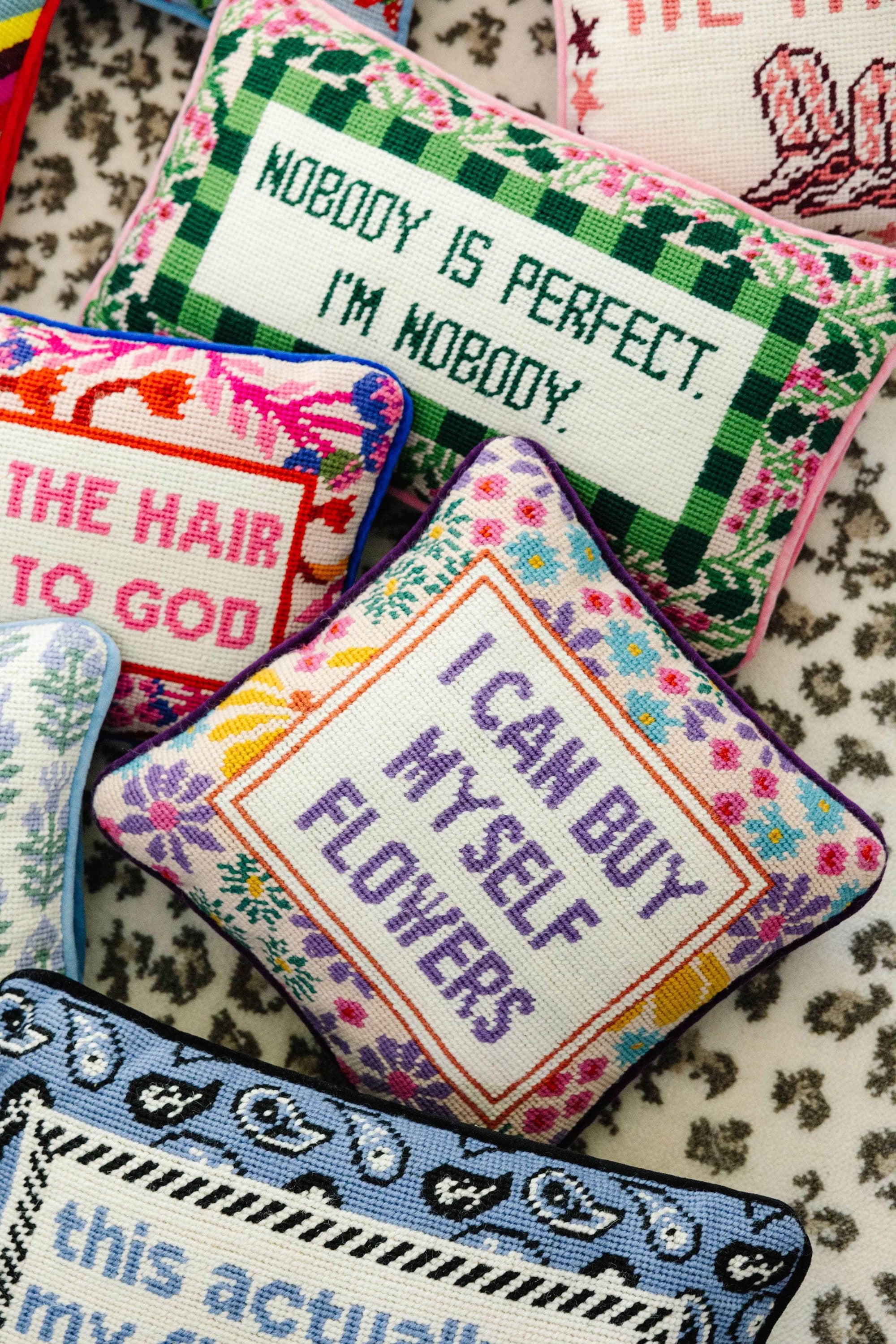 Flowers Needlepoint Pillow