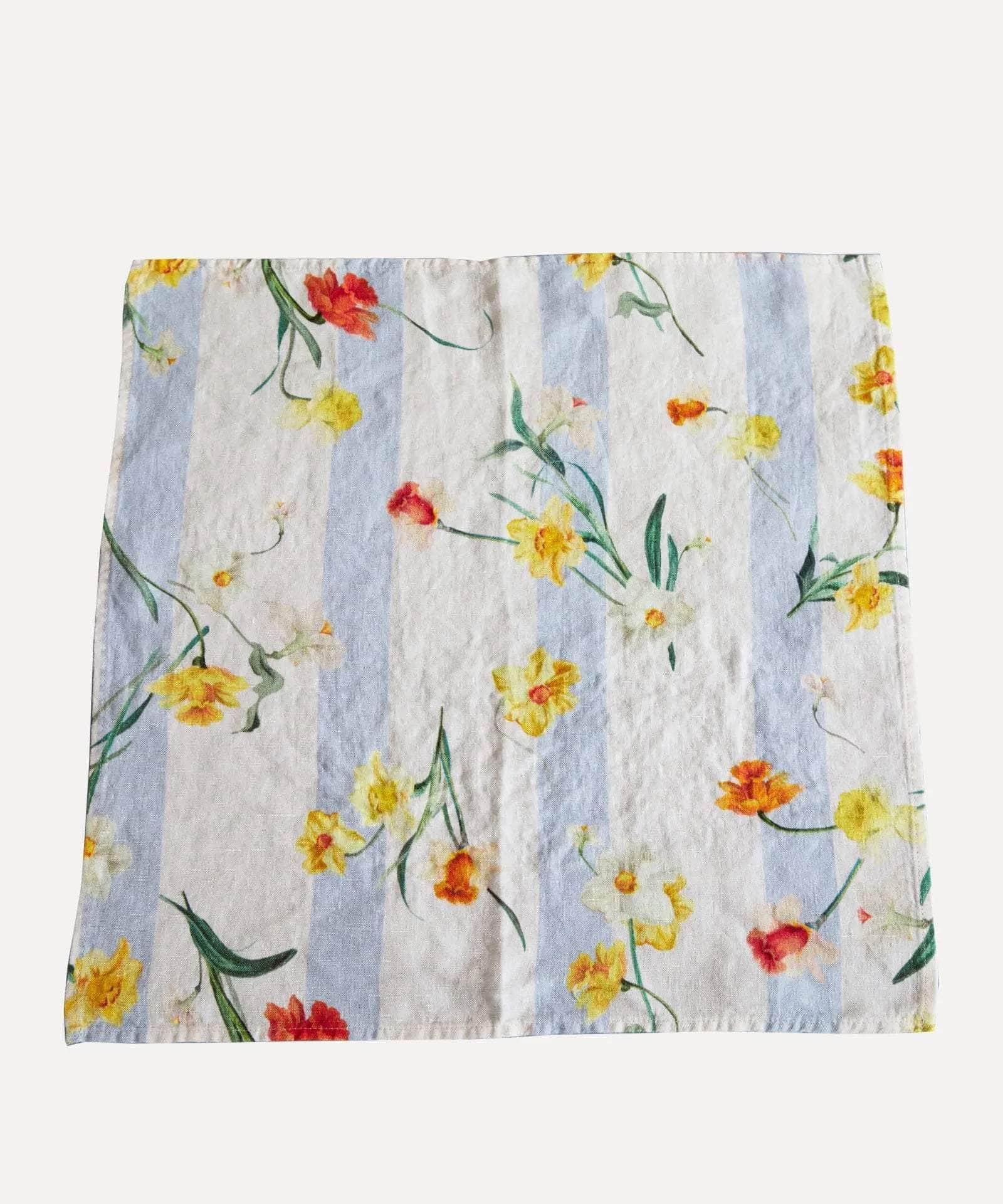 Daffodil Stripe Linen Napkin