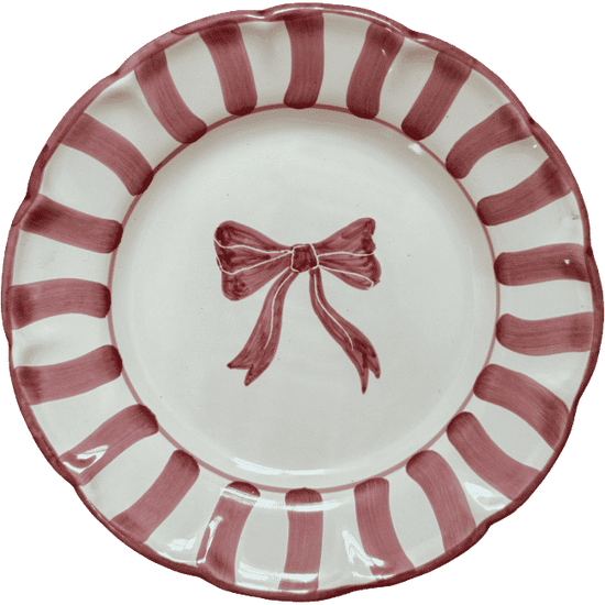 20cm Bow Christmas Plate