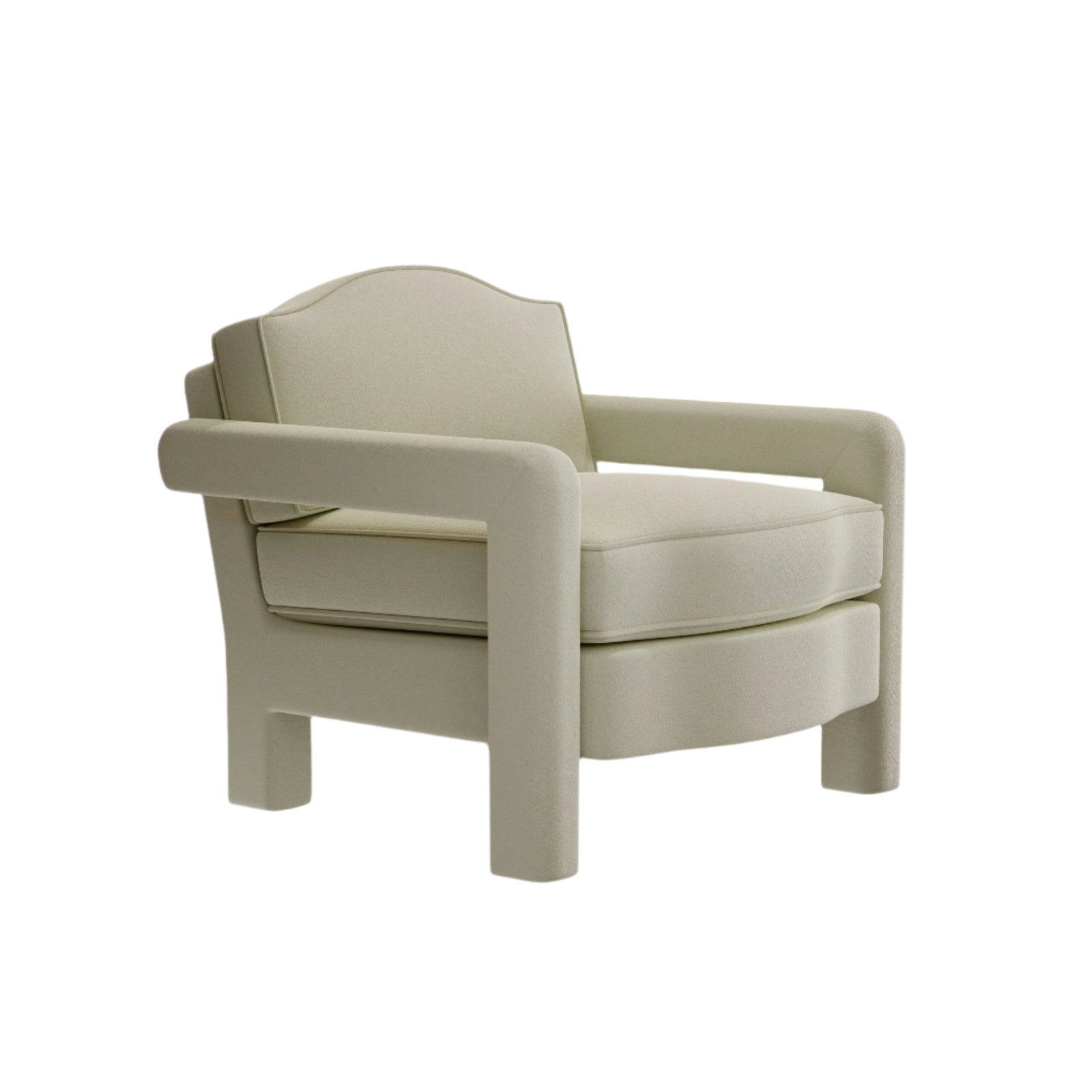 Elio Armchair, Nougat Boucle