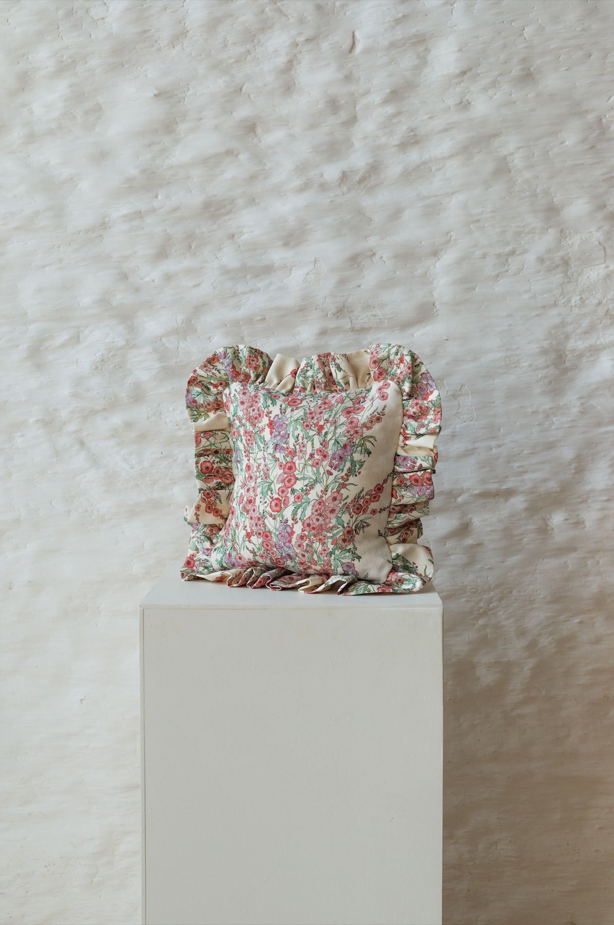 Square Sidalcea Frill Cushion