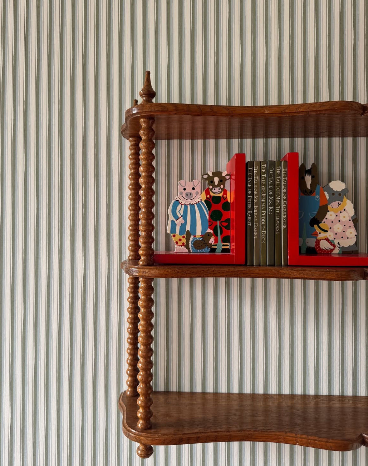 Modern Ticking Wallpaper - Seafoam