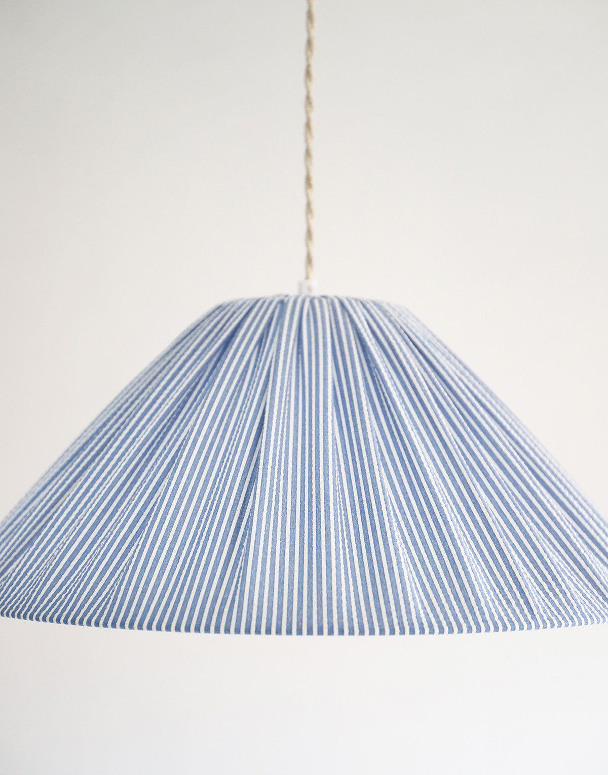 Malala "Marina" Conical Pendant Light with Fine Stripes