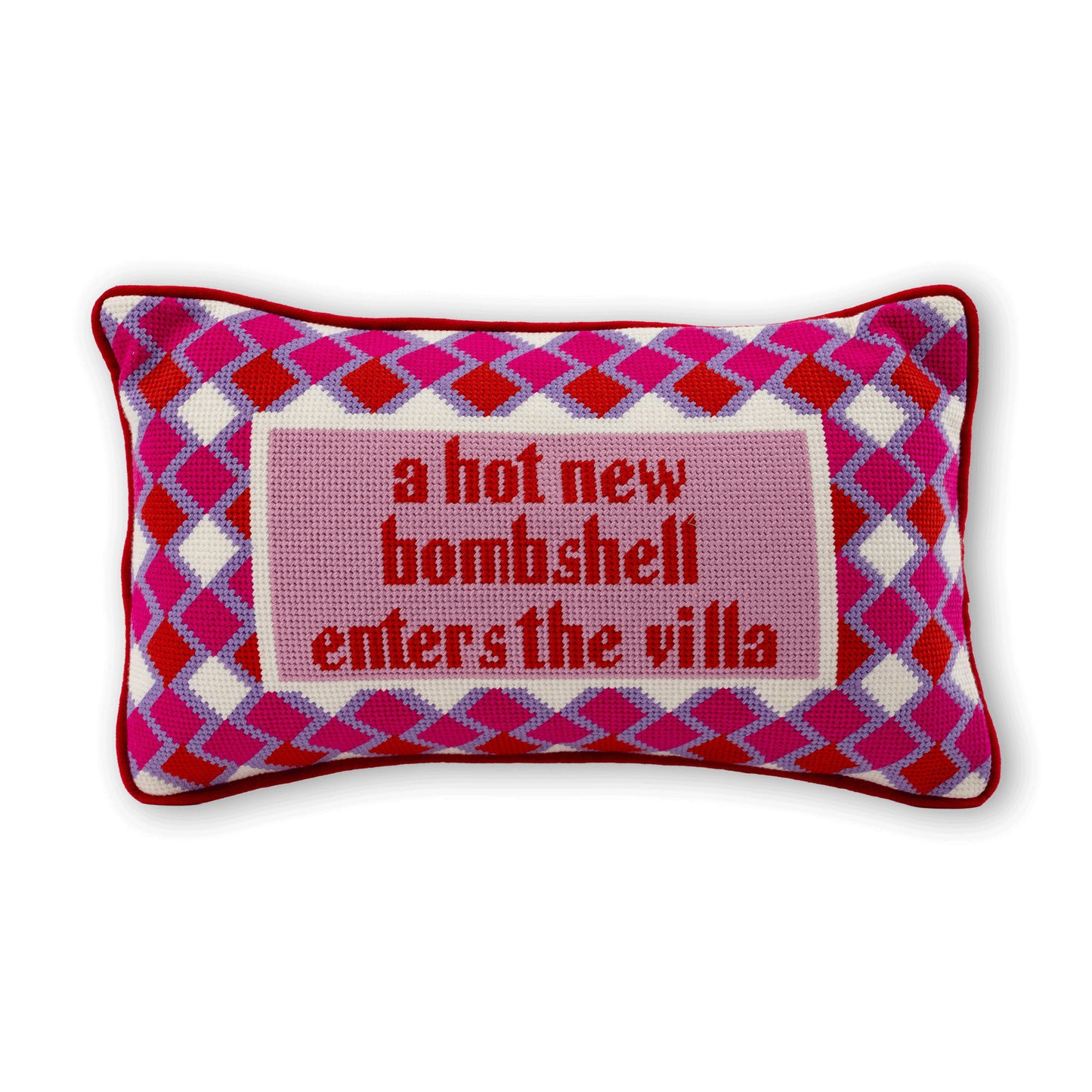 Hot New Bombshell Needlepoint Pillow