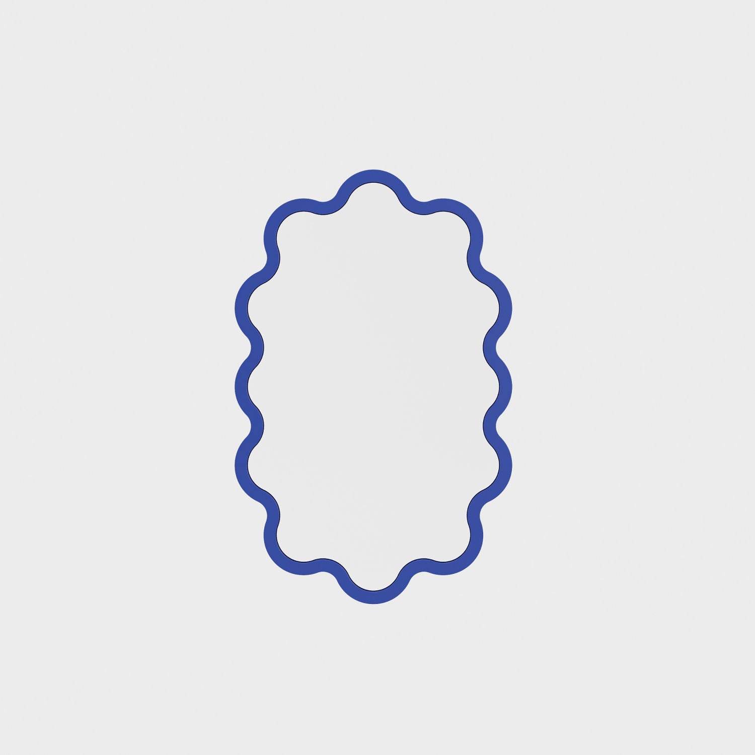 Hvyli Oval - Wavy Wall Mirror