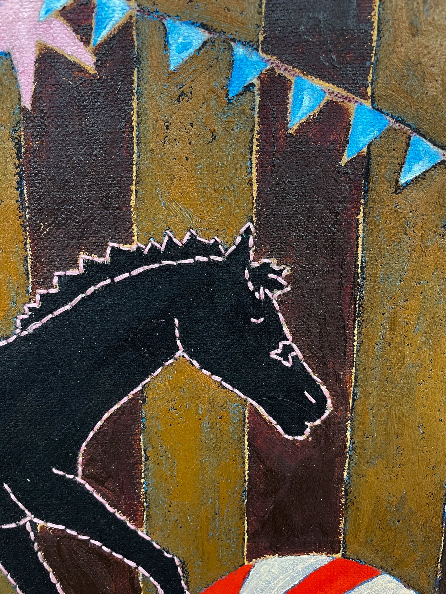 Striped Horse Two, Original Painting