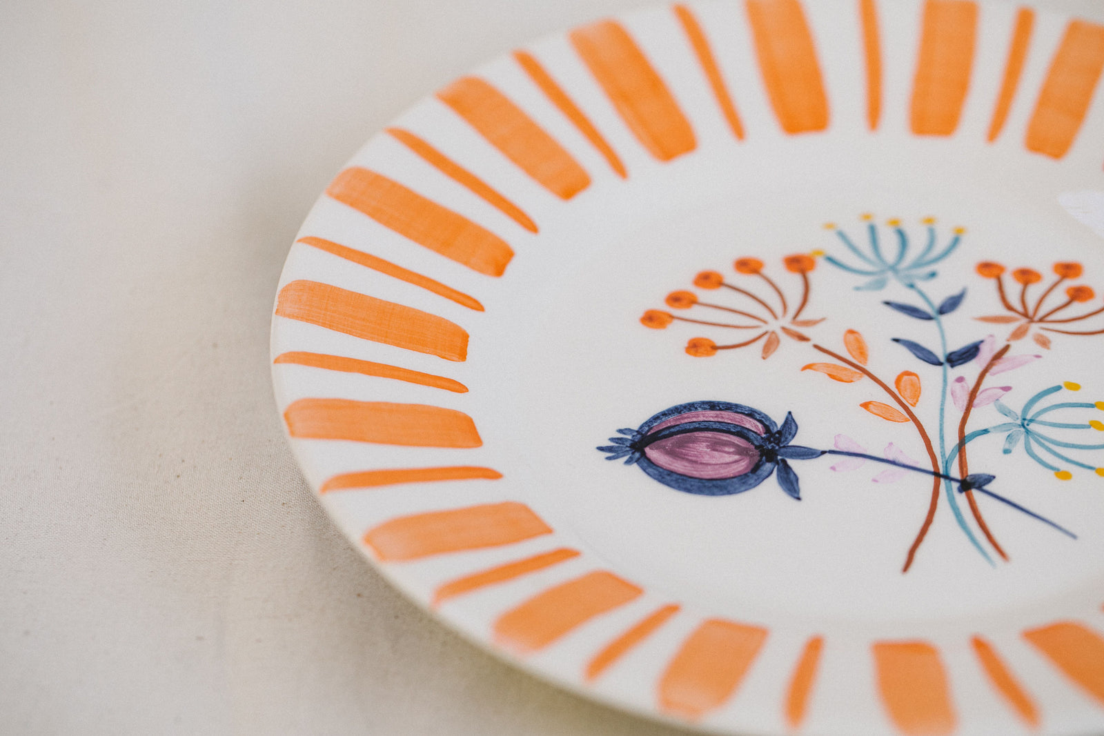 Orange Dinner Plate – The Portuguese Chitas