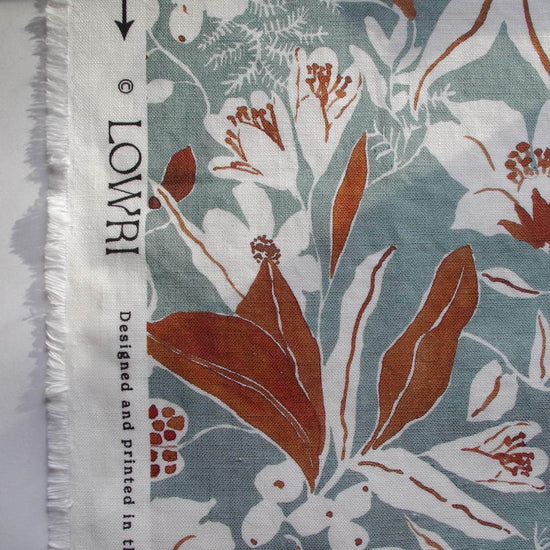 Printed Night Garden Fabric - Blue