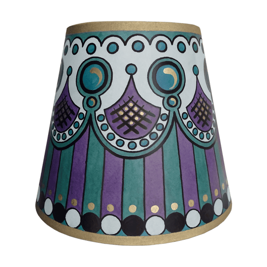 Marquee Hand Painted Lampshade in Mauve Gold