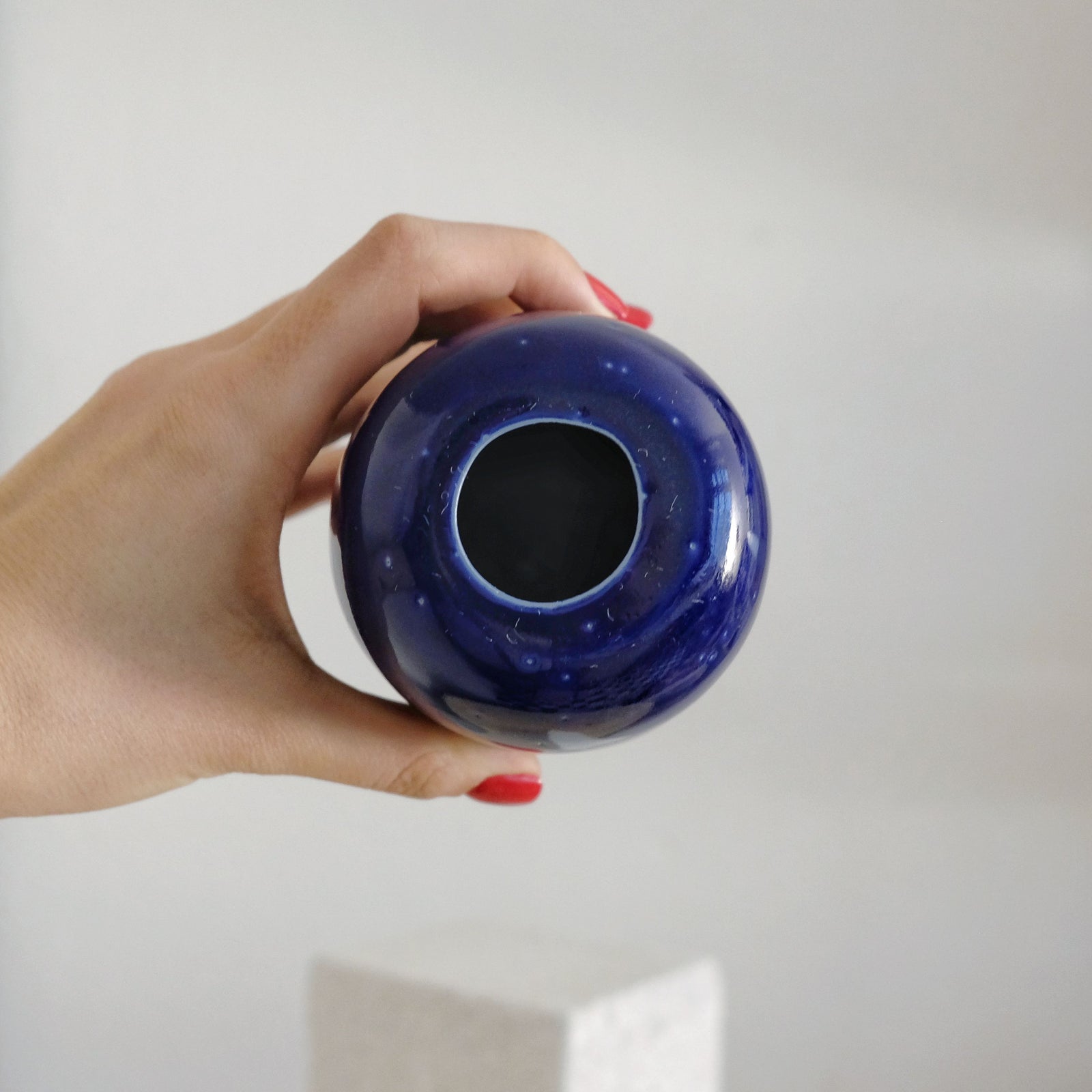 Murray - Ceramic Vase - Glossy Blue and White