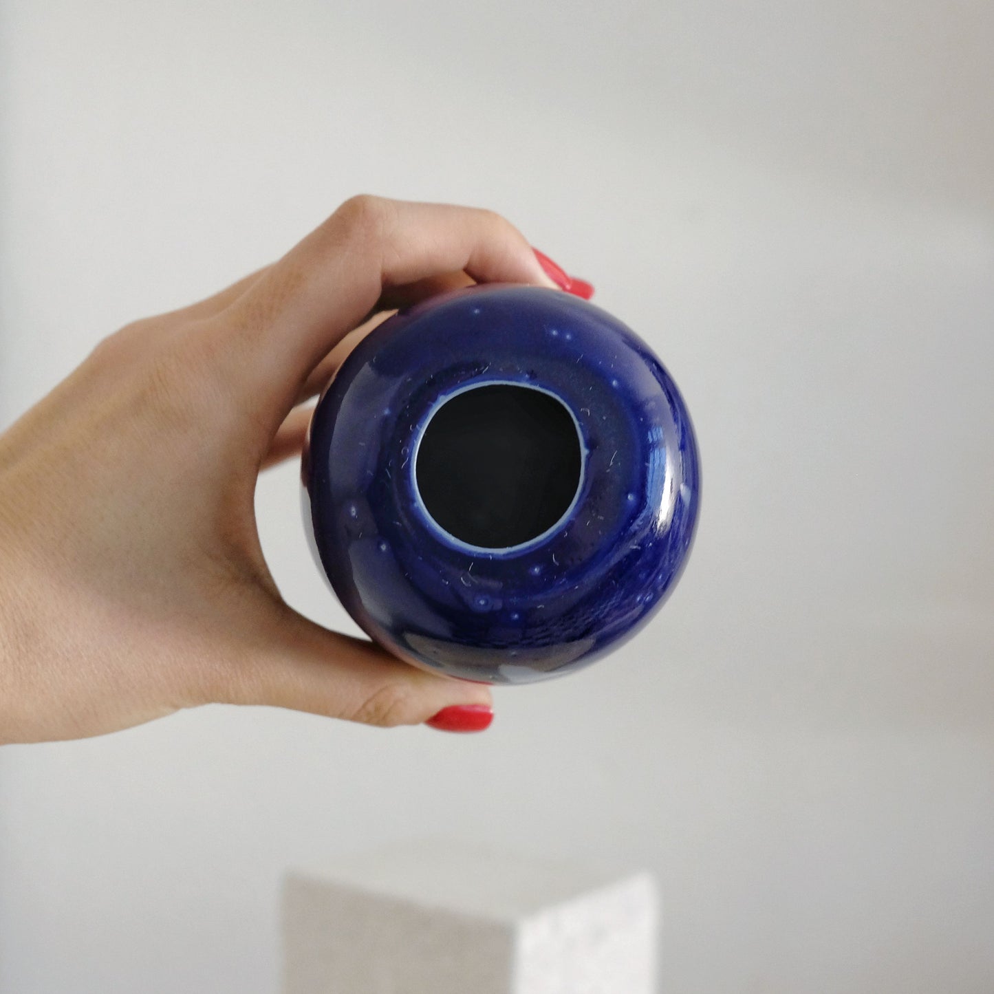 Murray - Ceramic Vase - Glossy Blue and White