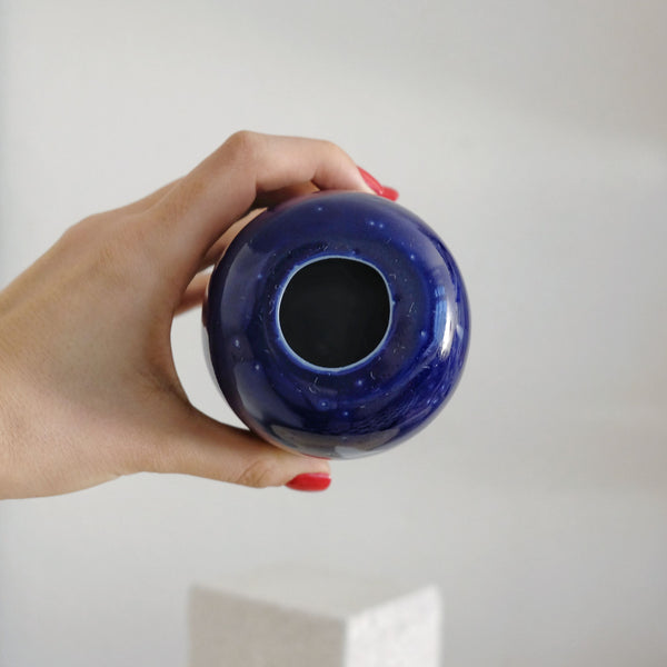 Murray - Ceramic Vase - Glossy Blue and White