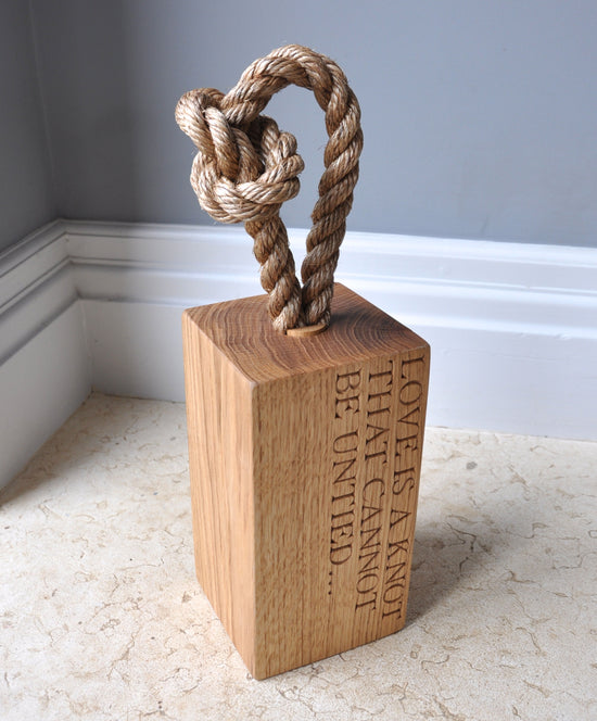 Oak Love Knot Doorstop