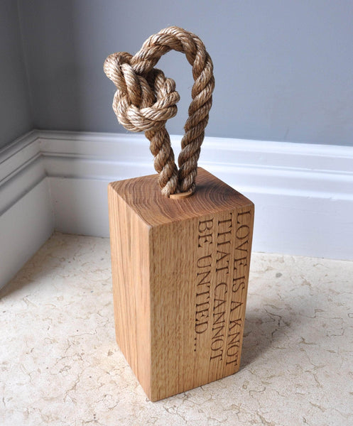 Oak Love Knot Doorstop