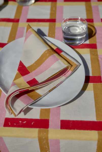 Set of Four Battenberg Napkins