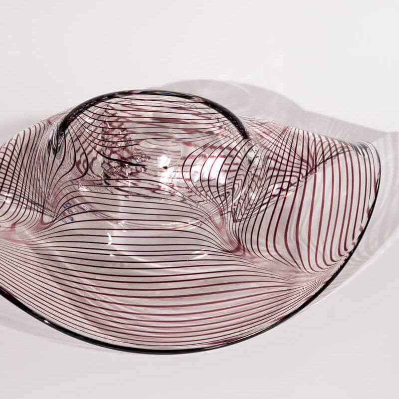 Vintage Striped Murano Glass Bowl