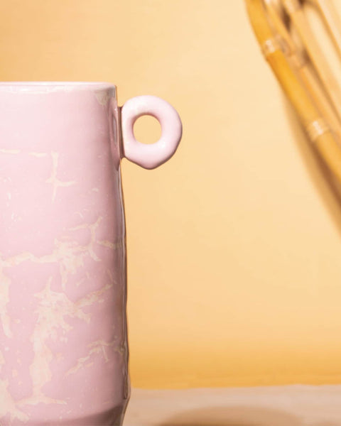 Affi Ceramic Vase from Algeria - Bubblegum Pink