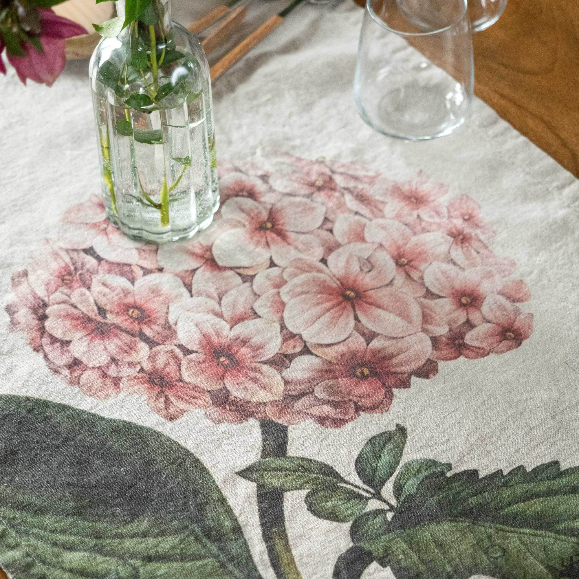 Linen Table Runner HORTENSIA