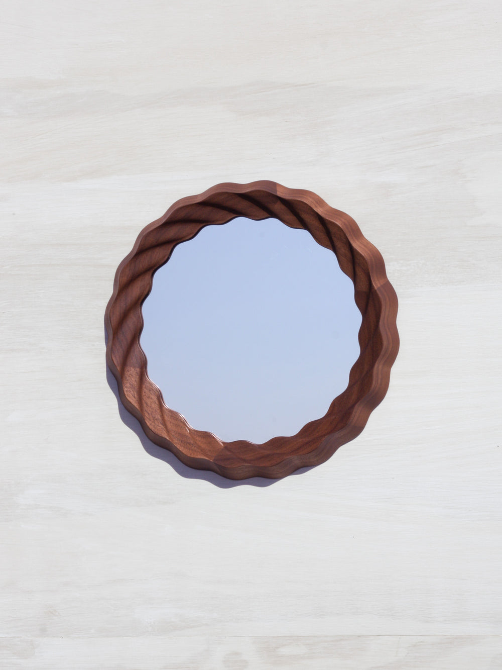 Kruller Porthole Mirror - Walnut