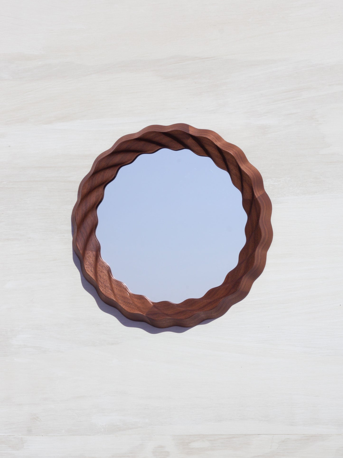 Kruller Porthole Mirror - Walnut