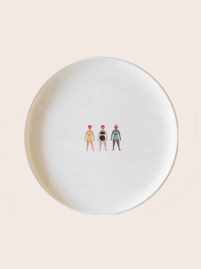 Swimmers Ceramic Sticker Set