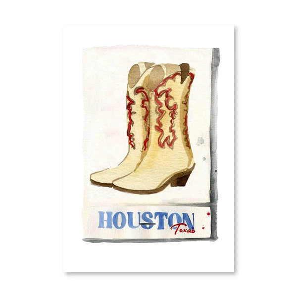 Houston Matchbook Print