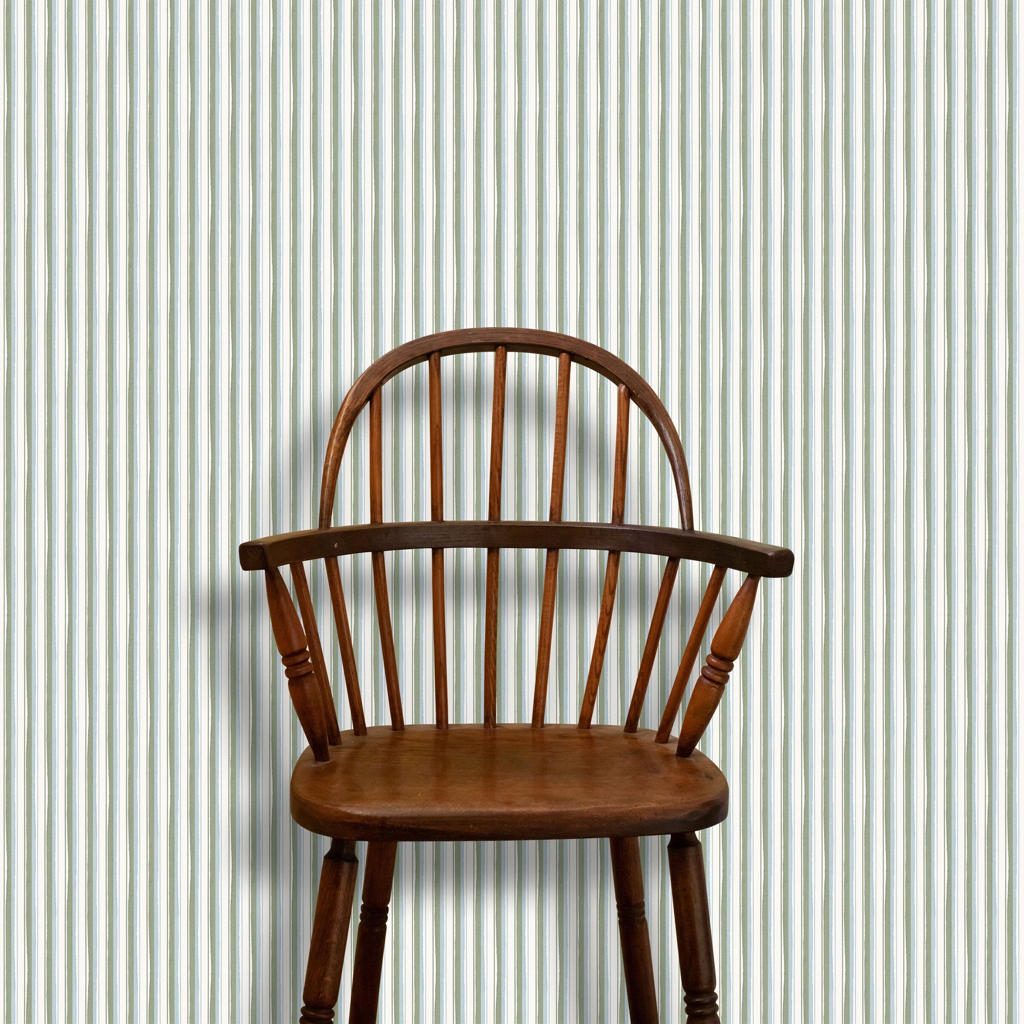 Modern Ticking Wallpaper - Seafoam