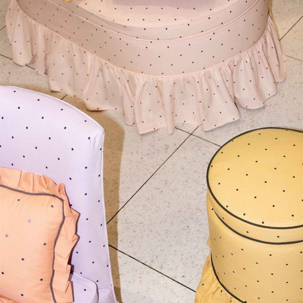 Aurora Footstool, Parma Violet