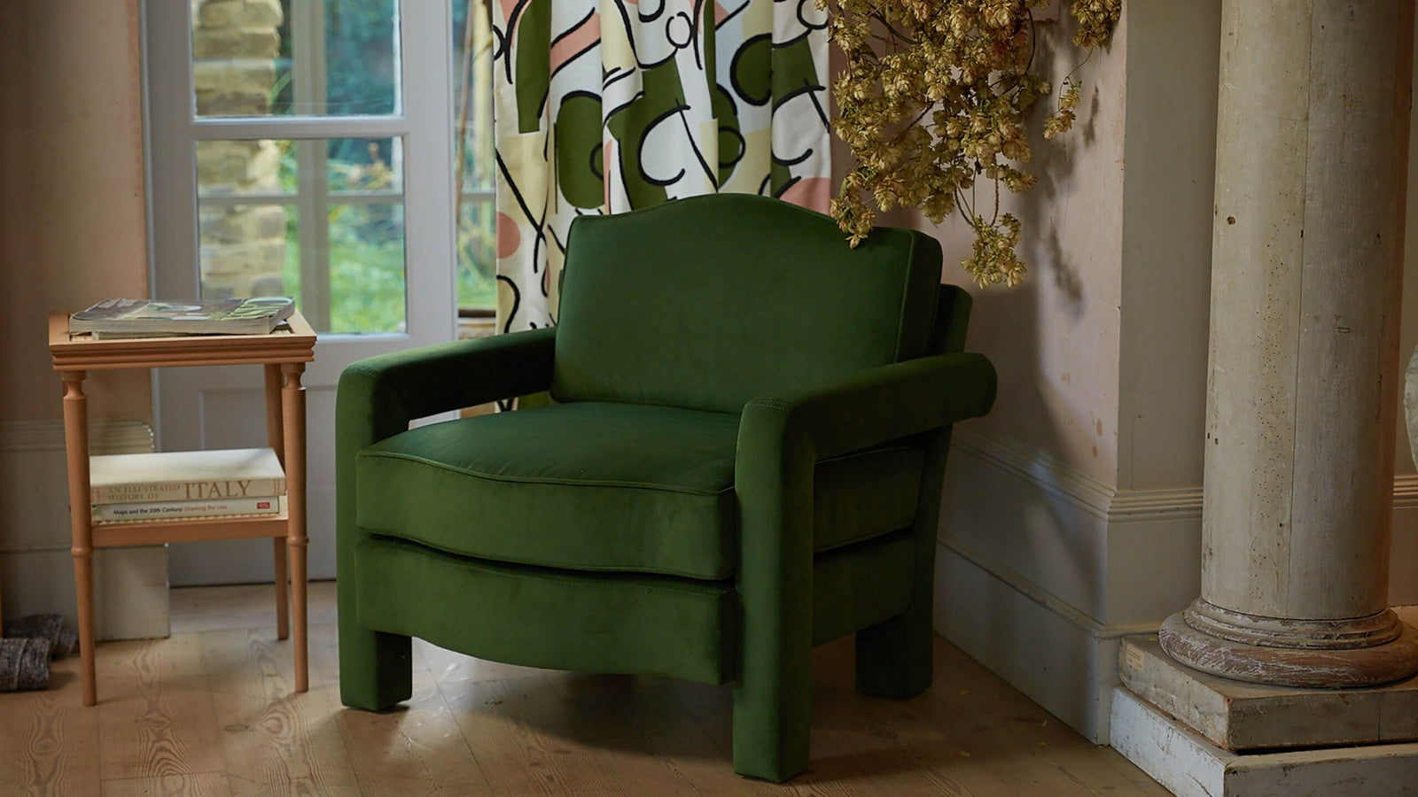 Elio Armchair, Turmeric Velvet