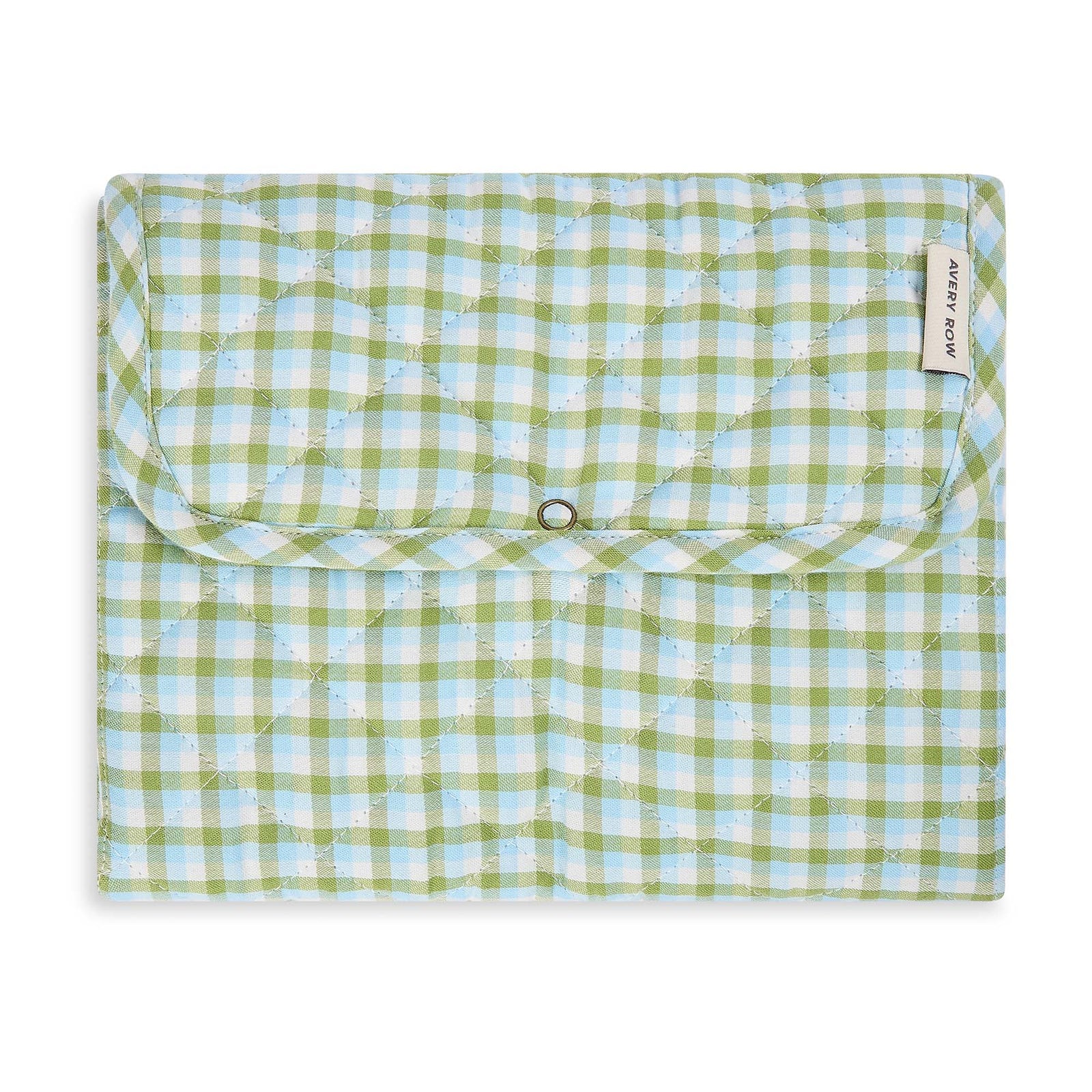 Cotton Travel Baby Changing Mat - Greenhouse Gingham