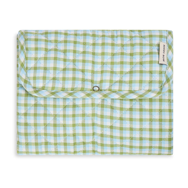 Cotton Travel Baby Changing Mat - Greenhouse Gingham