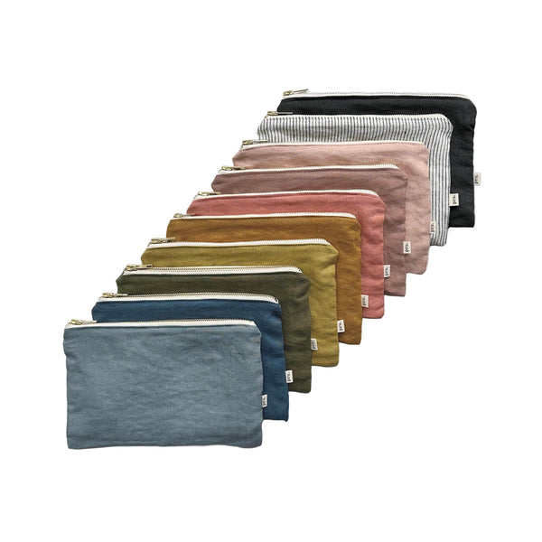 The Linen Pouch Bag - Flat