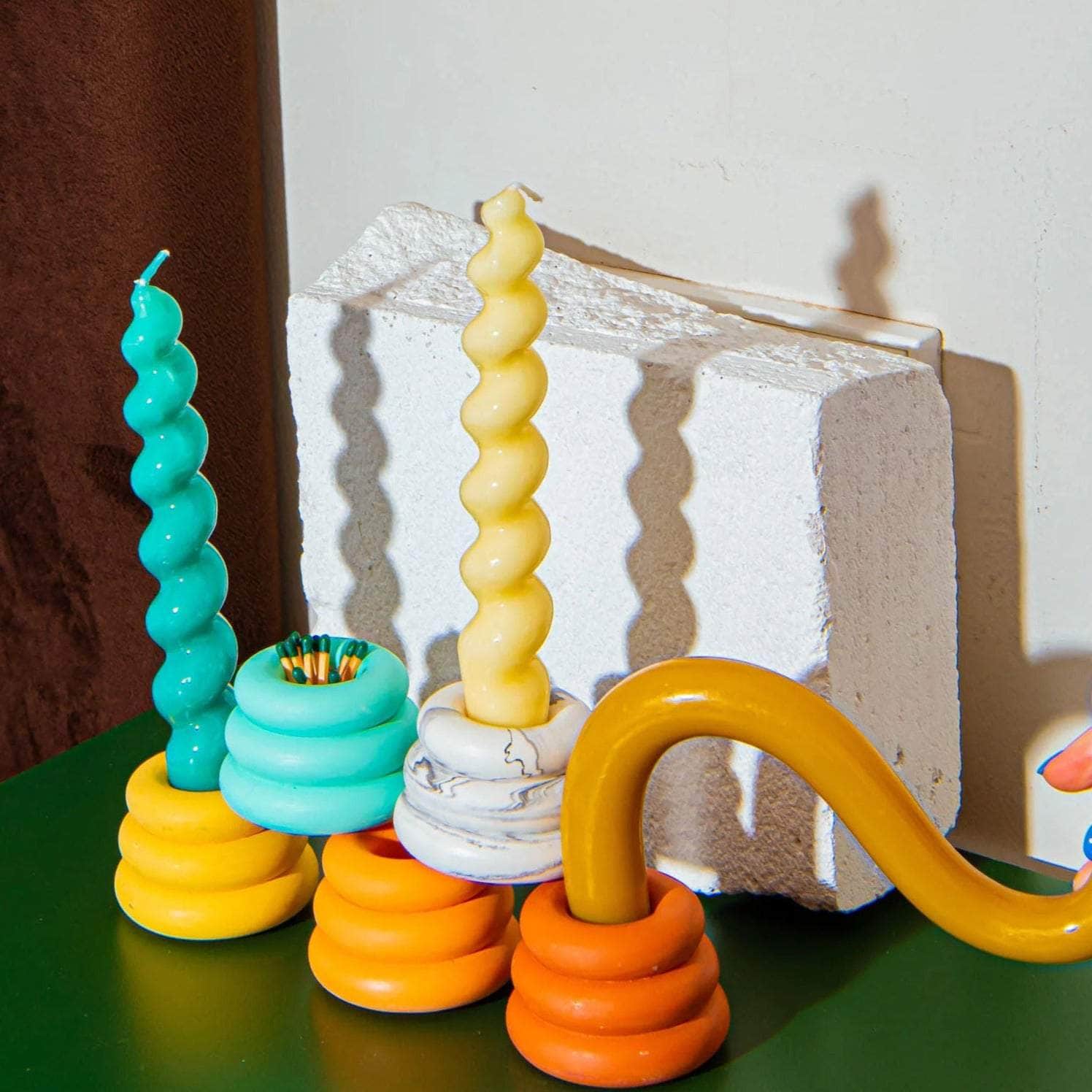 Electric Blue Triple O Candleholder