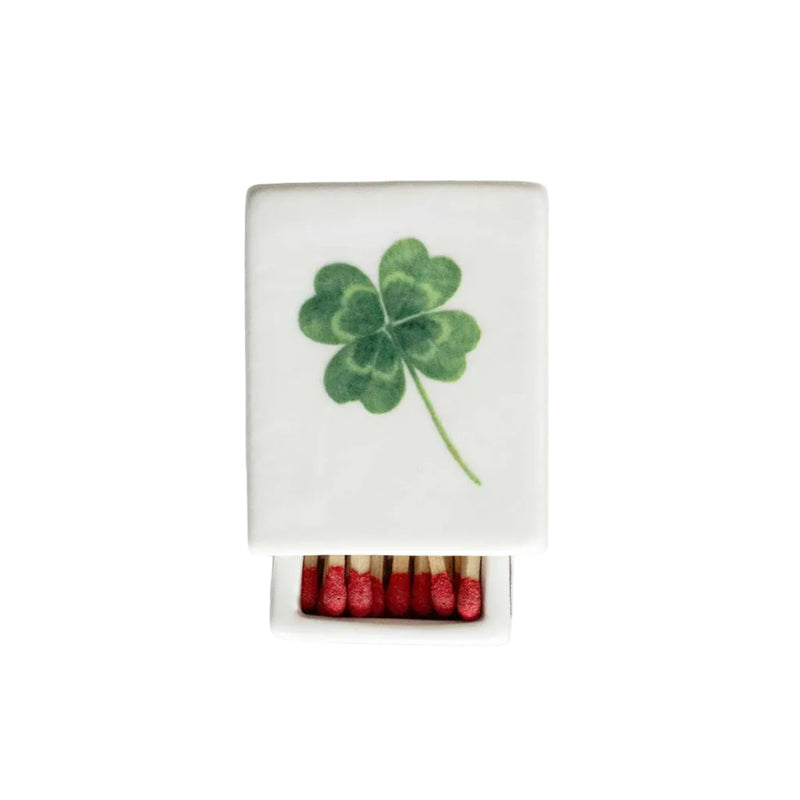 'Mini Clover’ Ceramic Matchbox