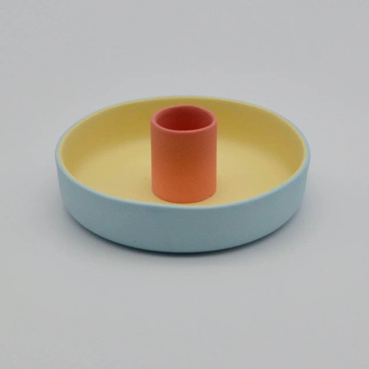 Candle Holder Blue/Yellow/Pink