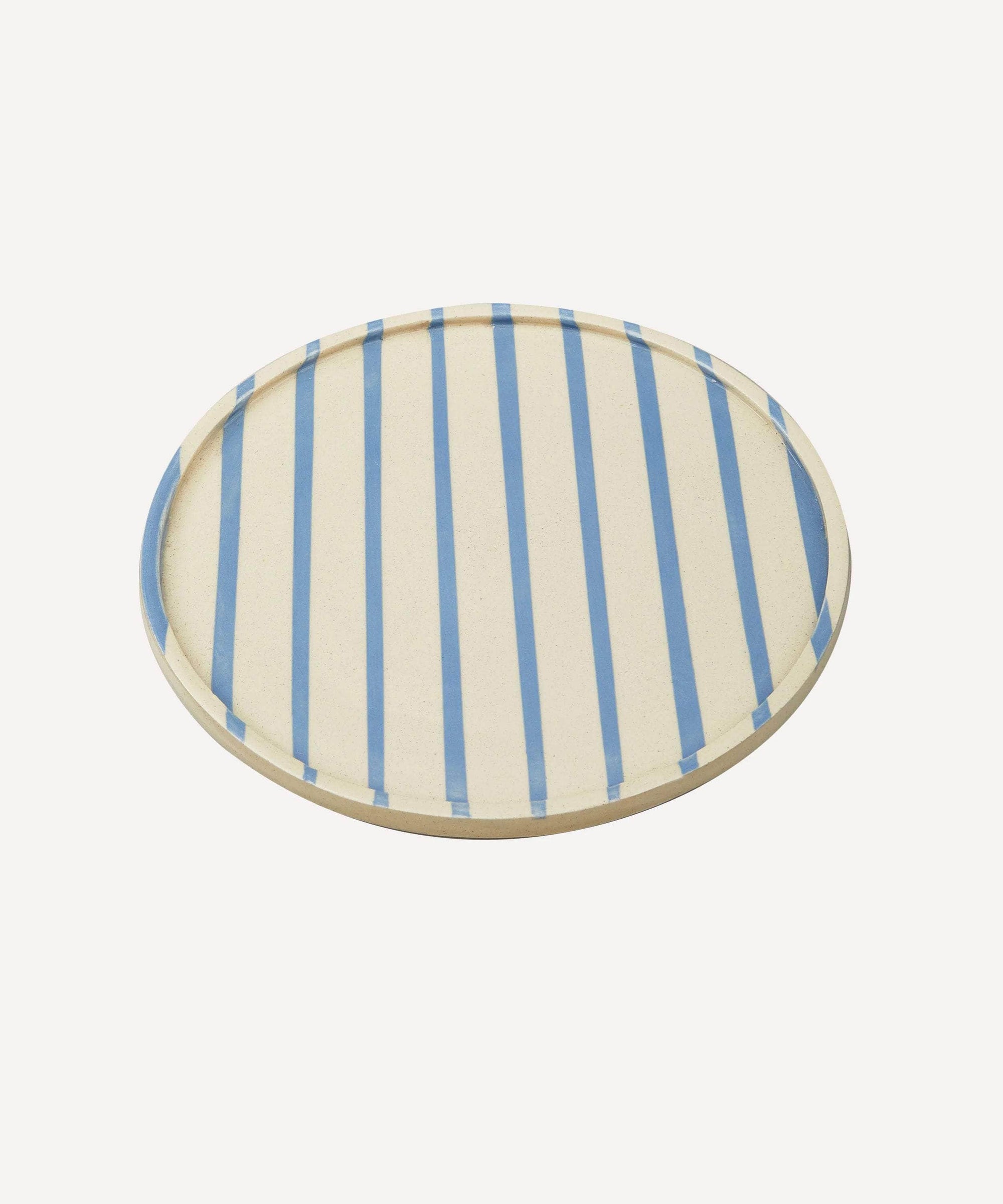 Fine Line Stripe Plate Blue 24cm