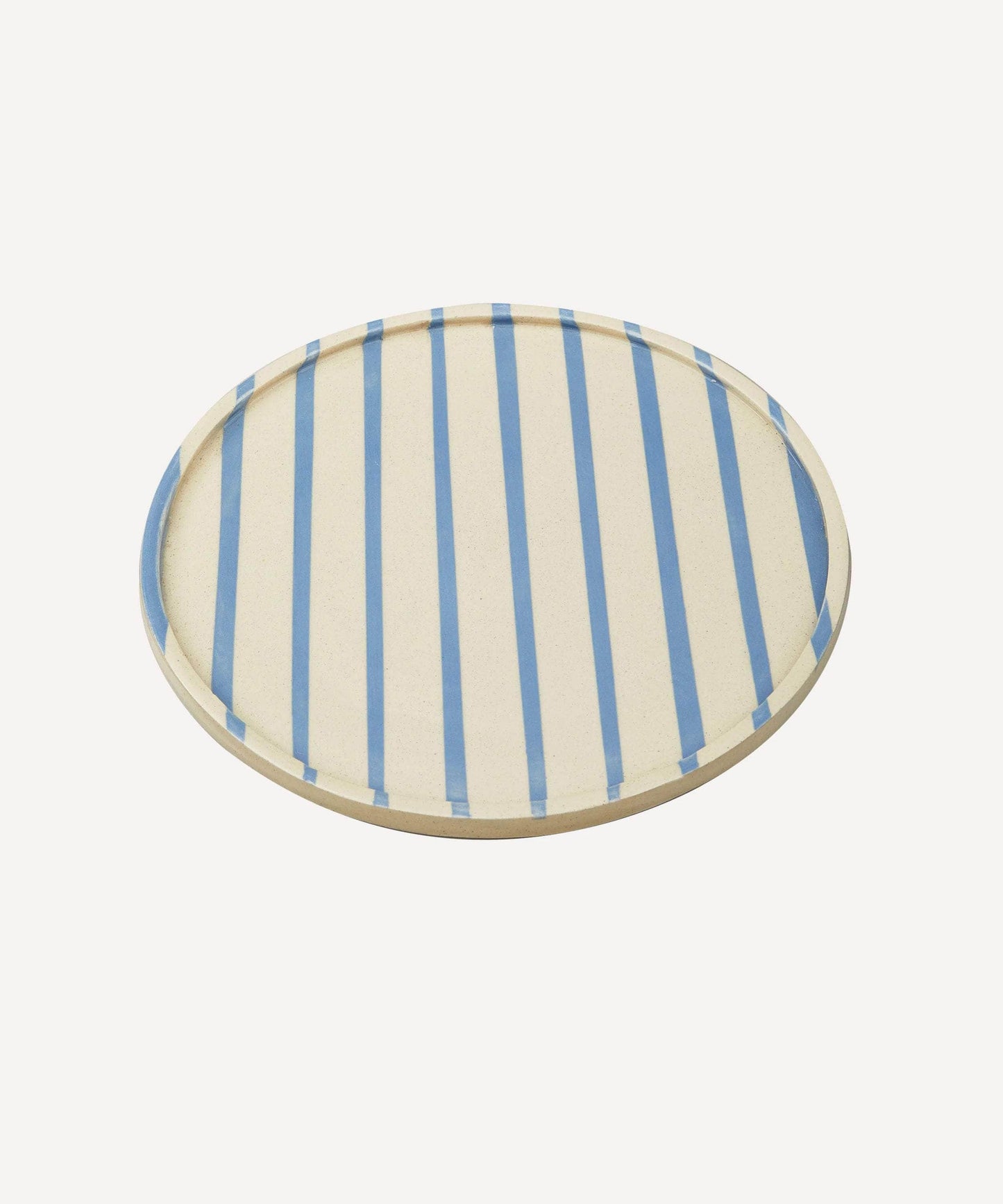 Fine Line Stripe Plate Blue 24cm