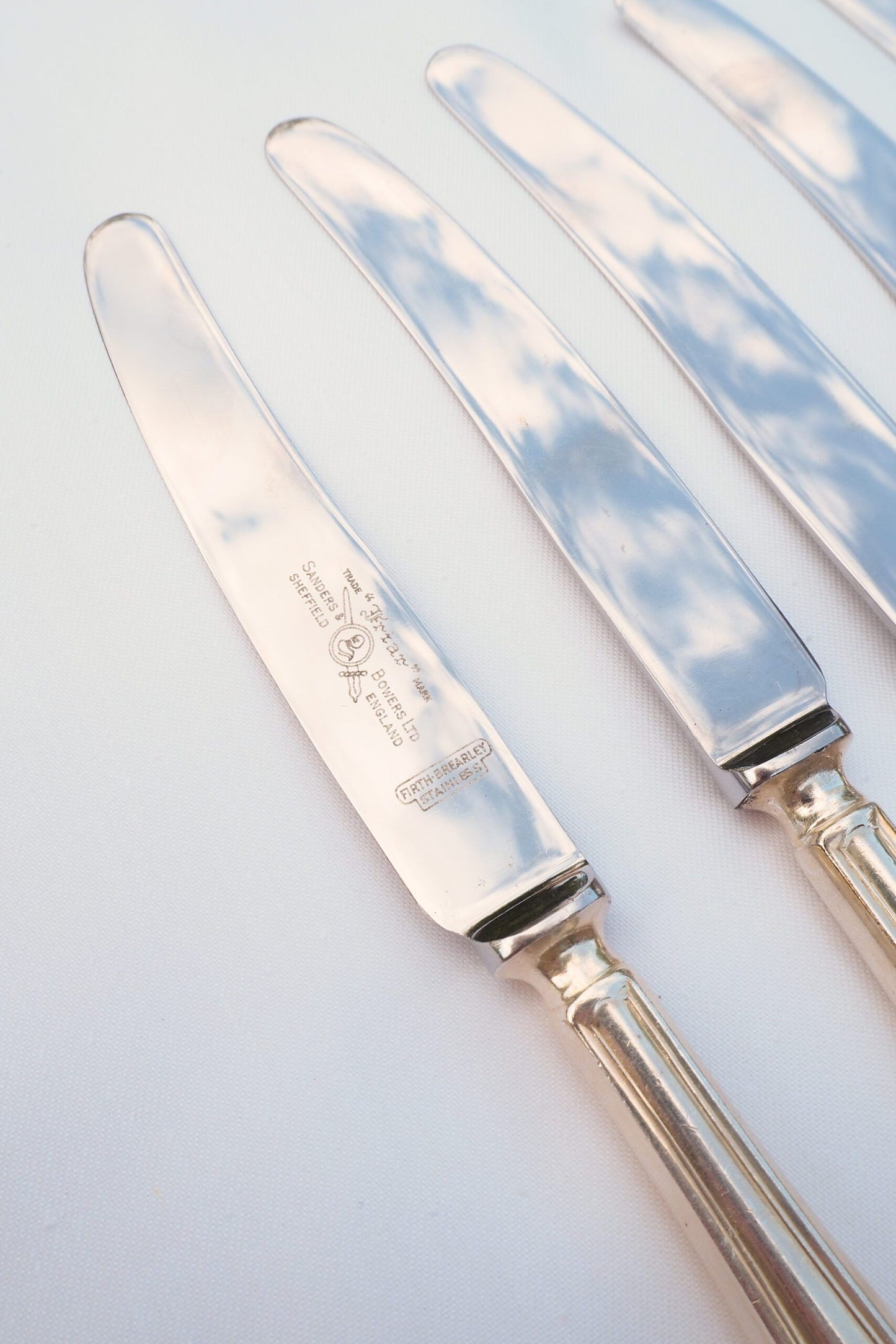 5 Vintage Silver Plate Knives