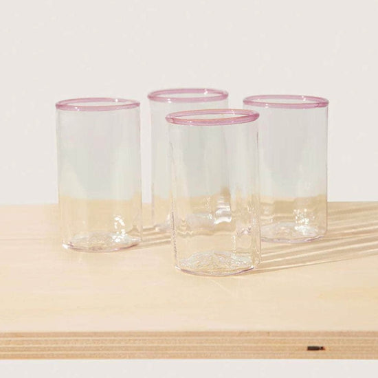 Peter Glass Pink Large - Set of Four