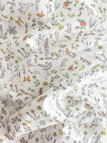 Flat Top Sheet Made With Liberty Fabric Theo Pink