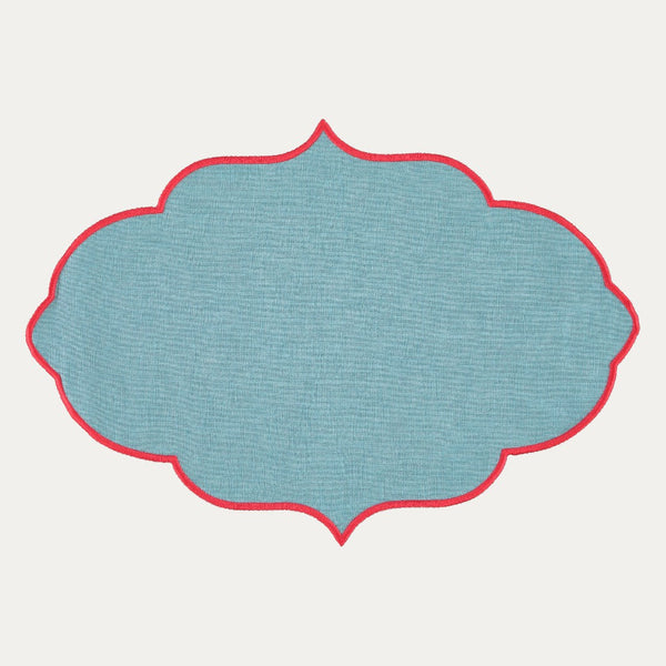 Violeta Placemat, Blue and Red