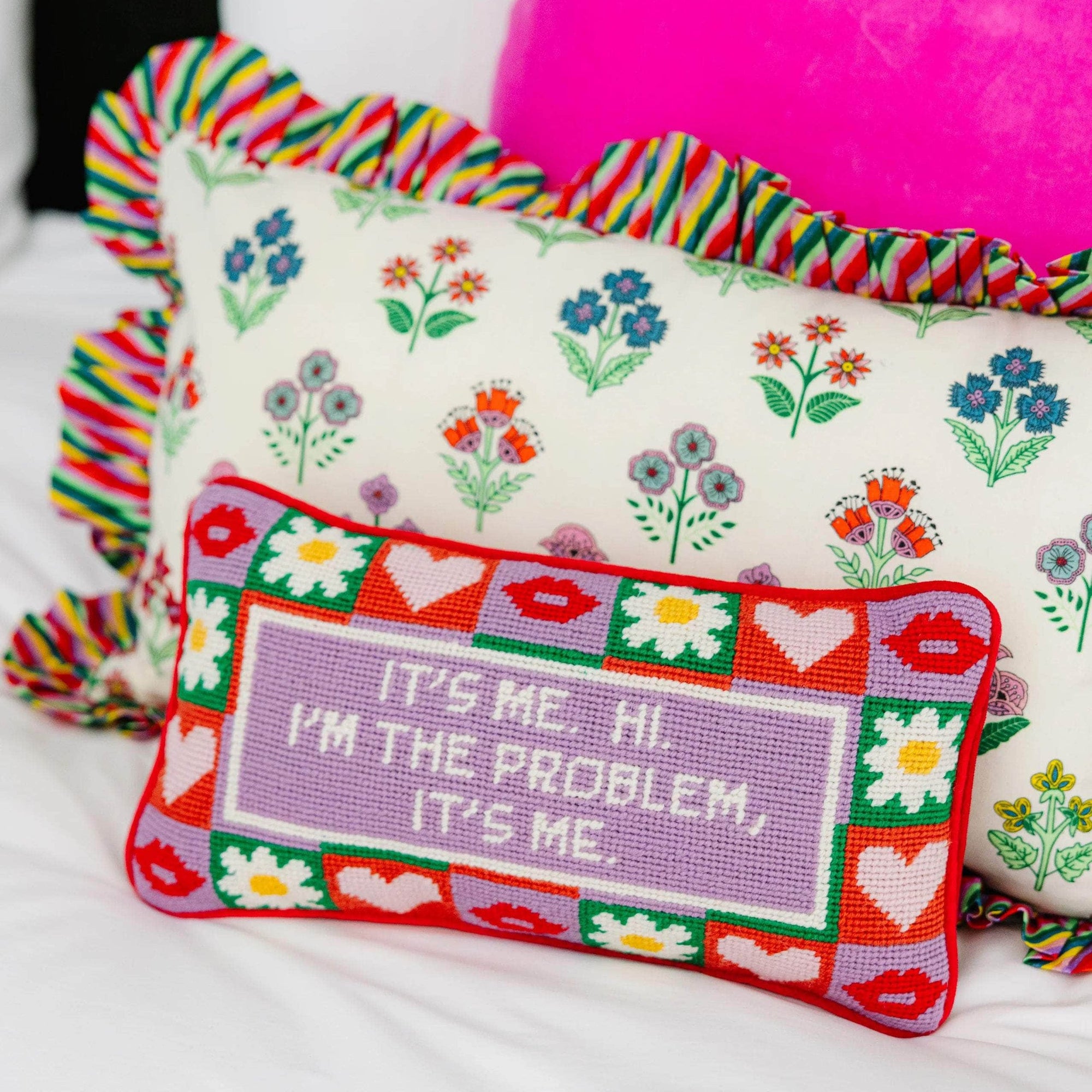 It's Me Needlepoint Pillow