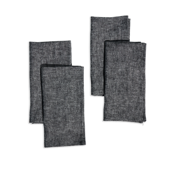 Charcoal Chambray Napkins | Set of 4