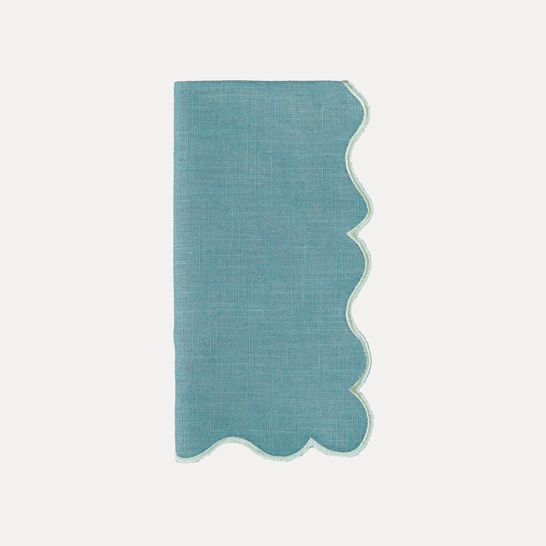 Wavy Napkin, Blue with Blue