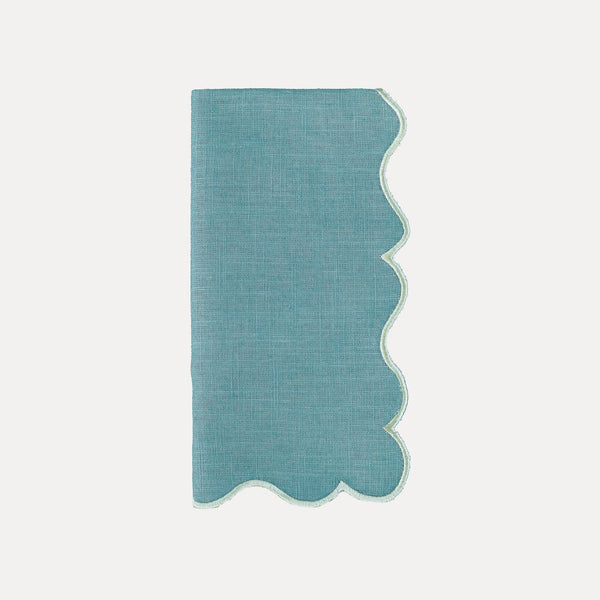 Wavy Napkin, Blue with Blue