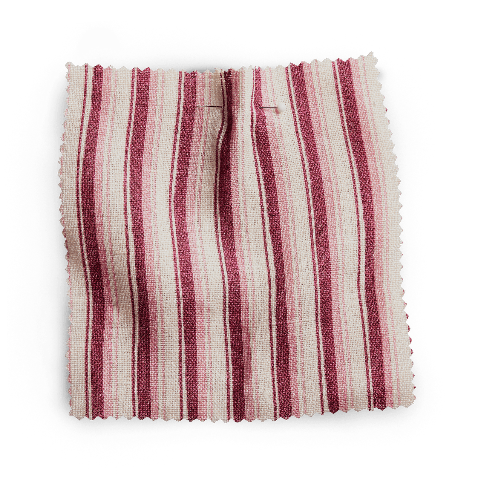 Modern Ticking Fabric - Raspberry