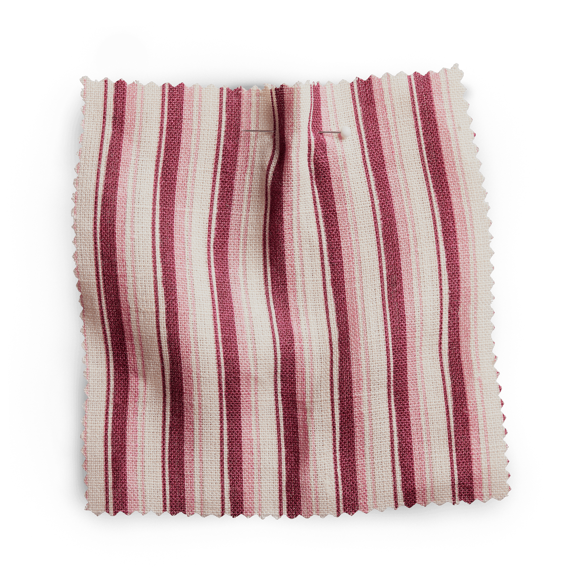Modern Ticking Fabric - Raspberry