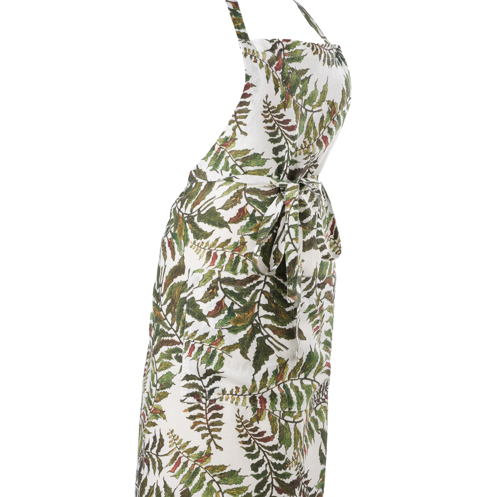 Fern Printed Linen Apron
