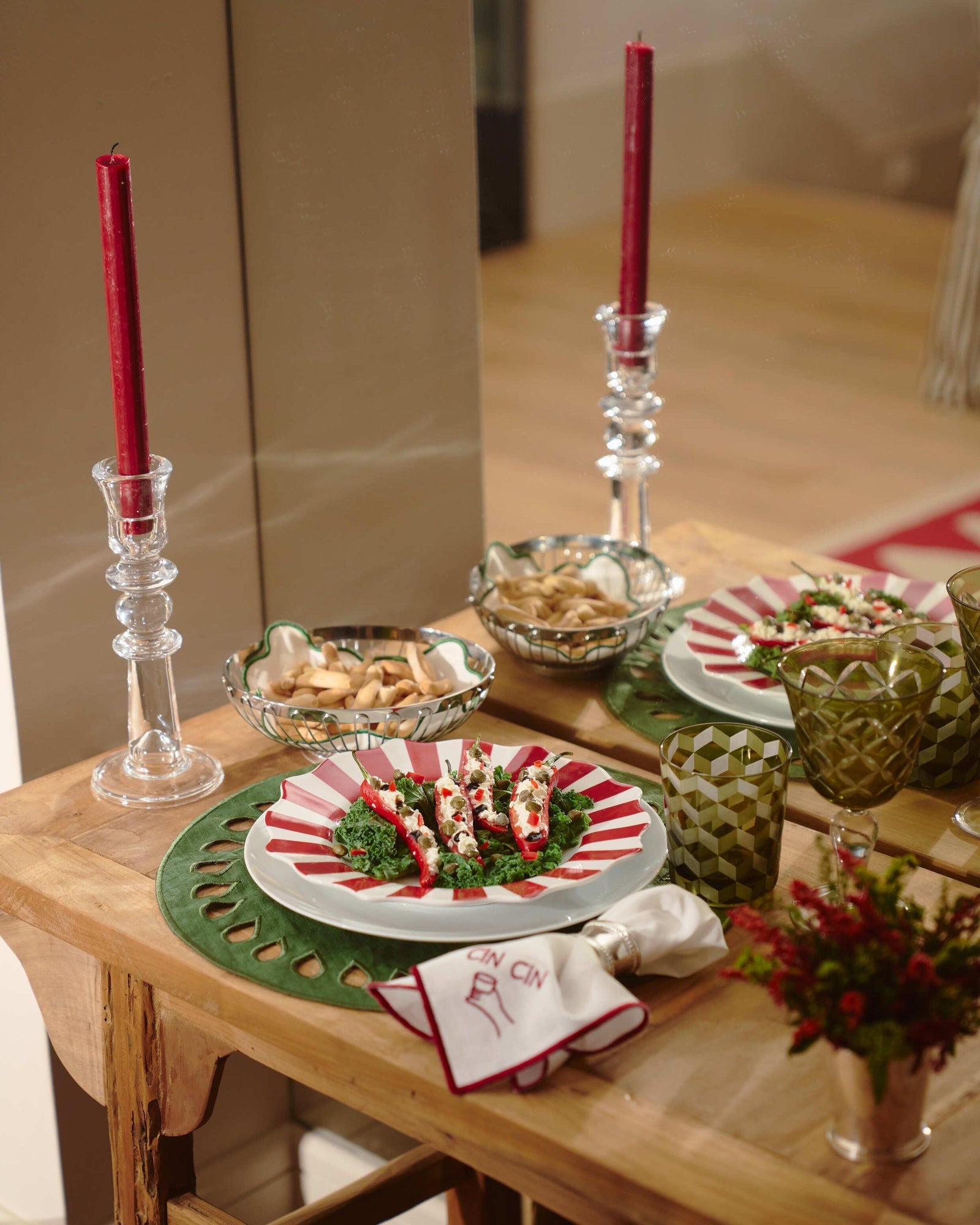 Viseu Placemat, Green with Green